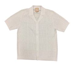 CIGAR POLO KNIT TOP BUTTON UP SWEATER