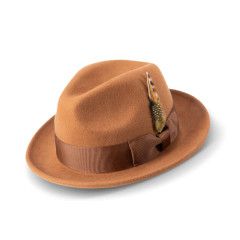 SNAP BRIM CRUSHABLE FELT WOOL FEDORA