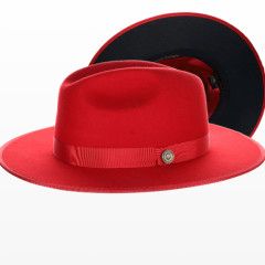 MONARCH COLOR BOTTOM WIDE BRIM FEDORA HAT