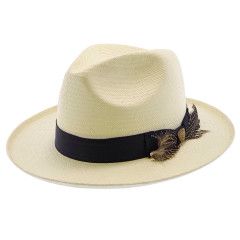 DOBBS STRAW HAT ARLO NATURAL WITH BLUE BAND