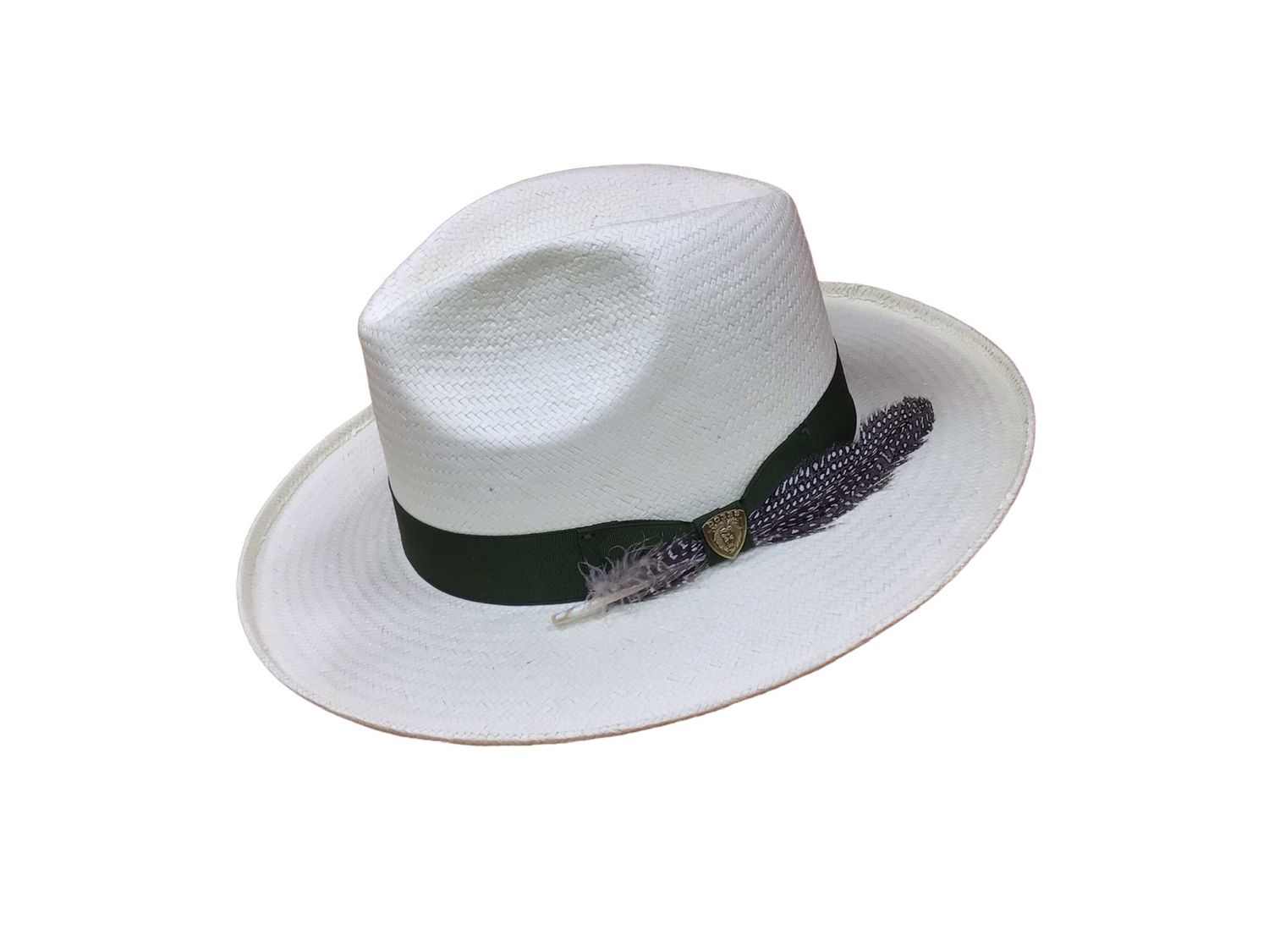 DOBBS STRAW HAT ARLO NATURAL , Color: GREEN BAND, Size: M