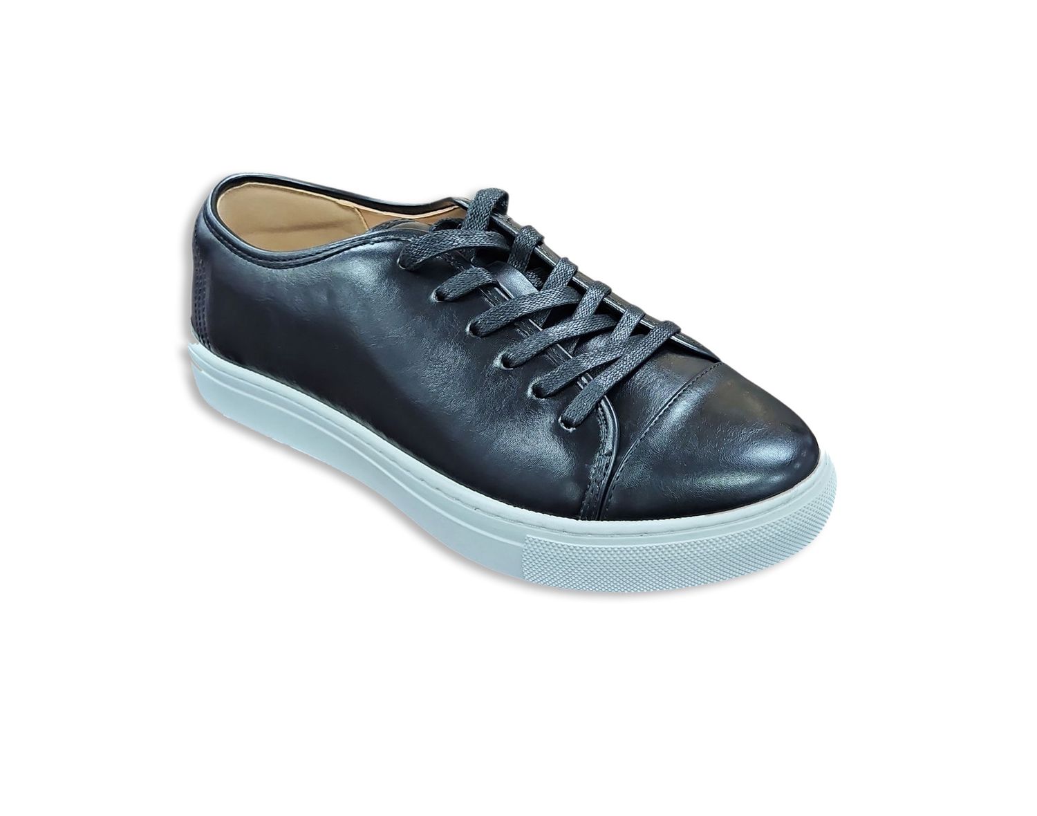 LACE UP CLASSIC SNEAKER, Color: BLACK, Size: 8.5