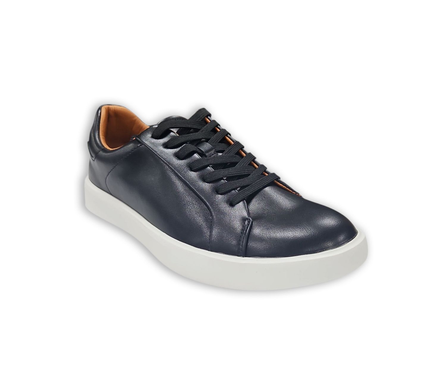 LACE UP SNEAKER SHOE, Color: BLACK, Size: 8.5