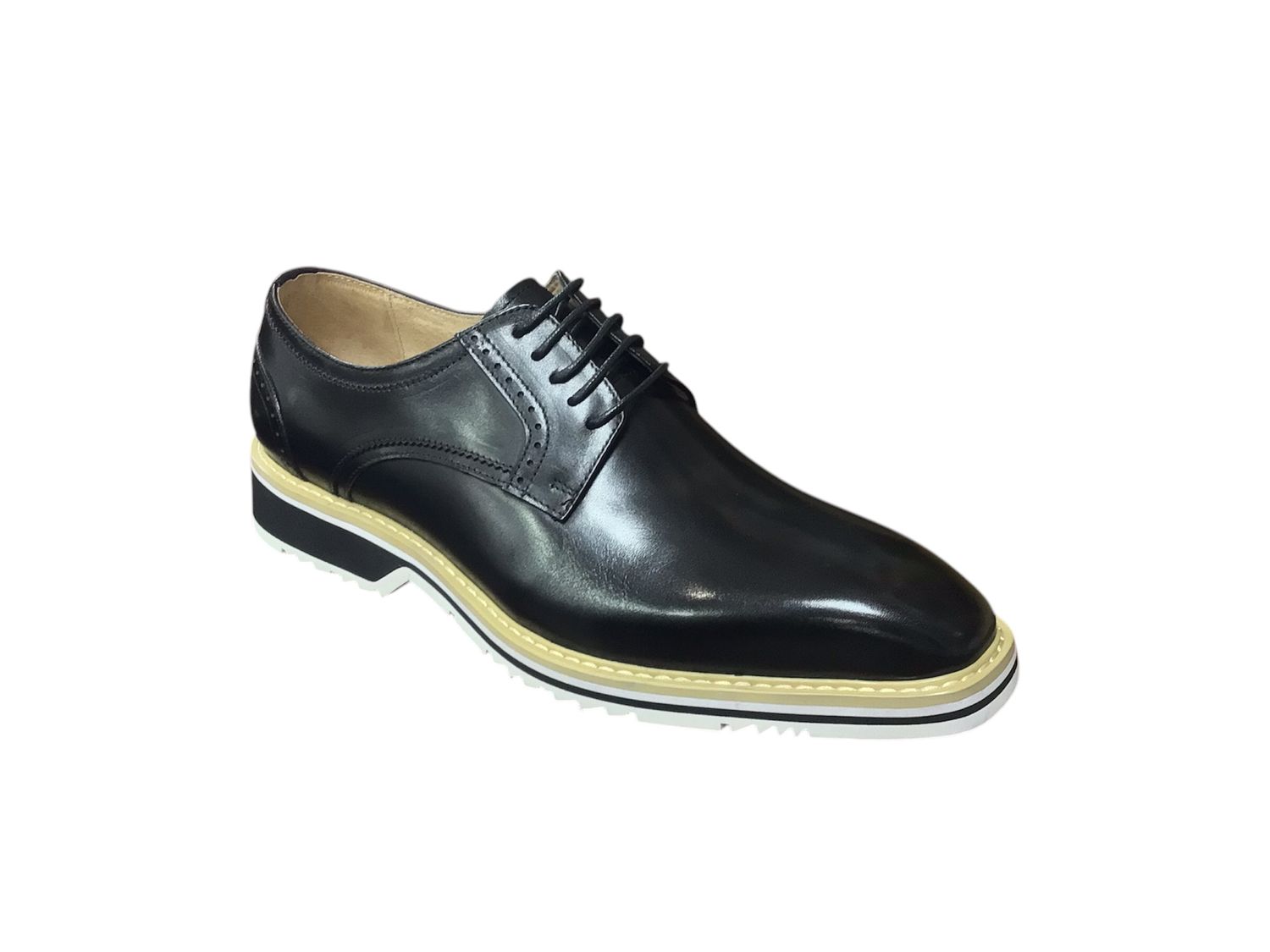  PLAIN OXFORD SHOE, Color: BLACK, Size: 9