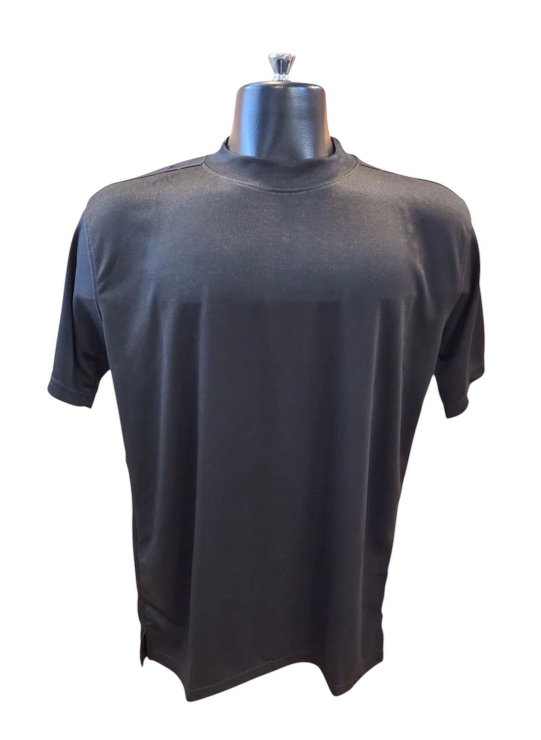 BAGAZIO SHORT SLEEVES KNIT MOCK SHIRT., Color: BLACK, Size: S