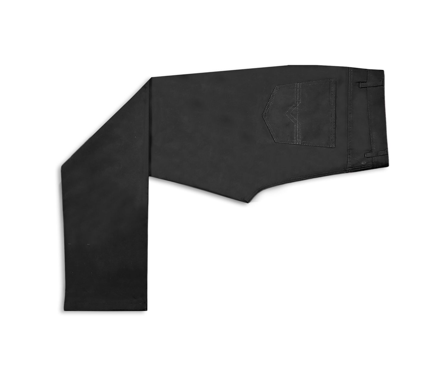 TAILORED DENIM COTTON PANTS, Color: BLACK, Size: 34