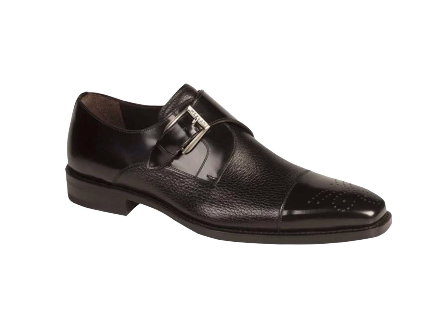 PHOENIX CAP TOE SLIP ON DRESS SHOE , Color: BLACK, Size: 10