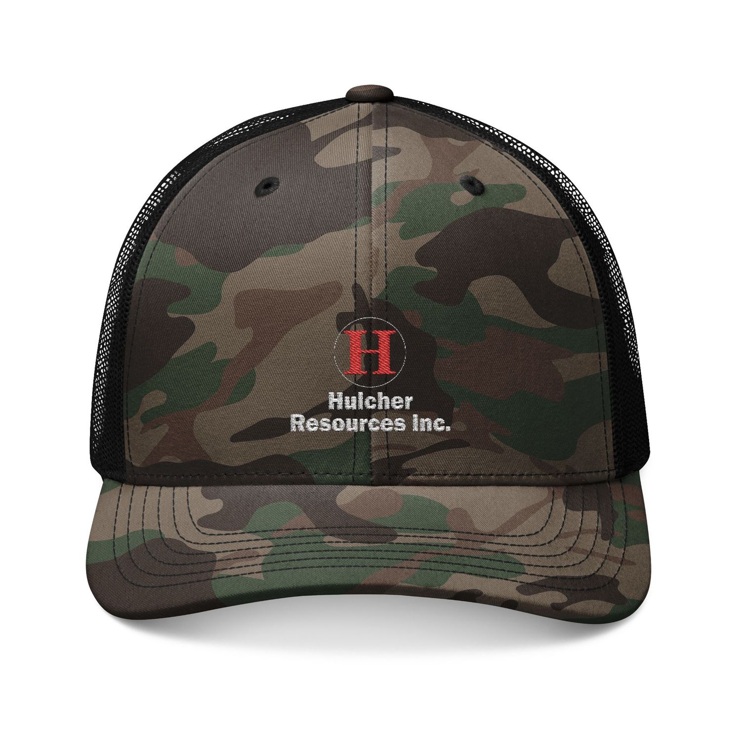 Camo Trucker Hat - Embroidered - HRI