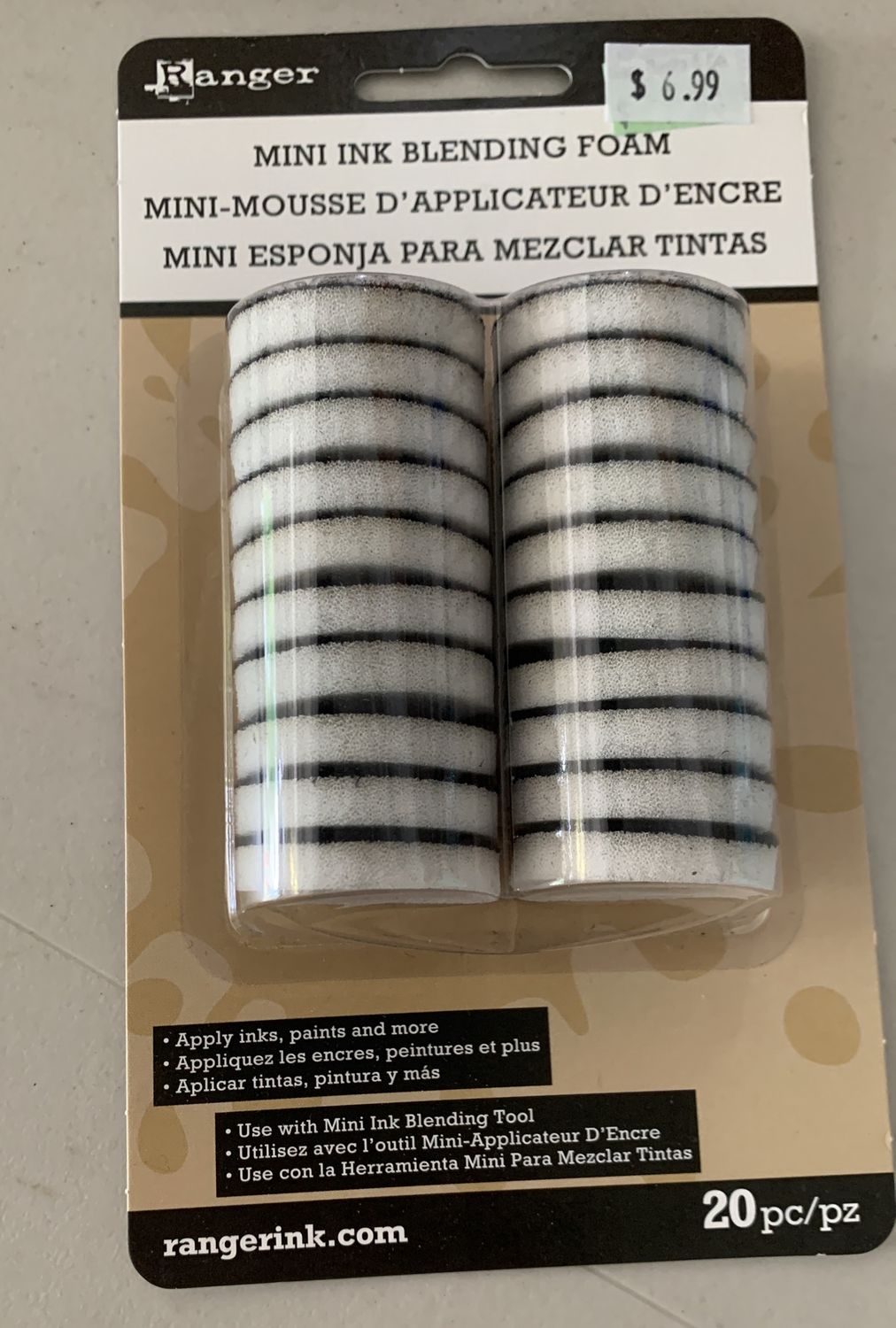 BJR- INK BLENDING 1 INCH ROUND REPLACEMENT FOAMS