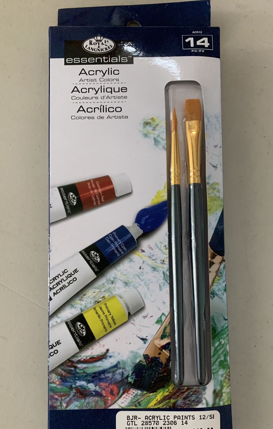 BJR- ACRYLIC PAINT SET- 14 PC