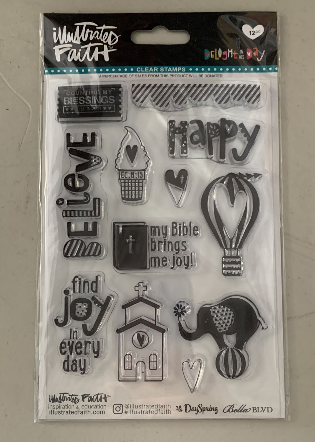 BJR- CLEAR STAMPS- DELIGHT IN HIS DAY