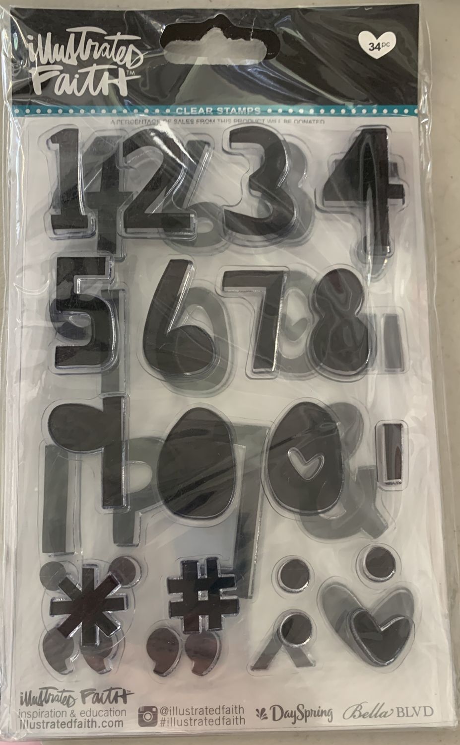 BJR- CLEAR STAMPS- HOMESPUN NUMBERS