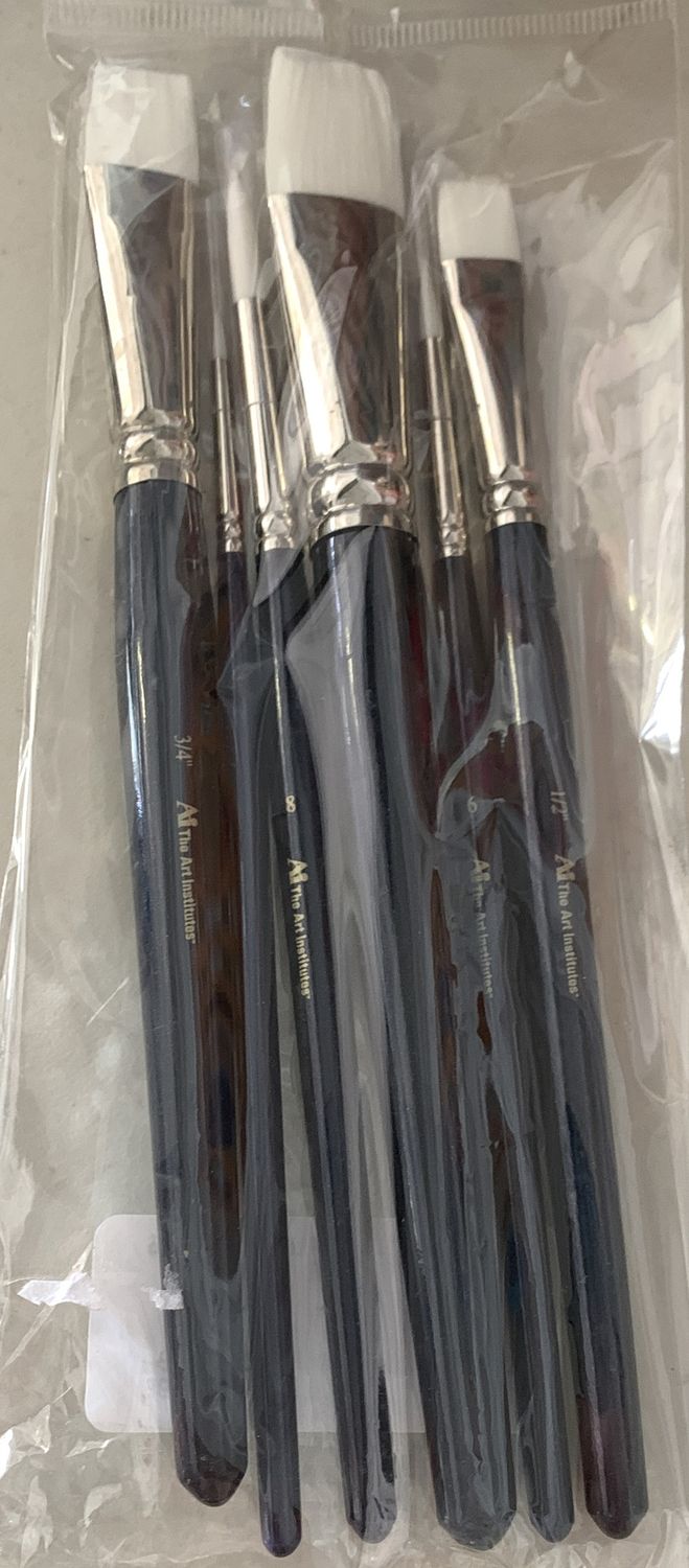 BJR- PAINT BRUSH SET- 6 VARIOUS SIZES- ART INSTITUTE