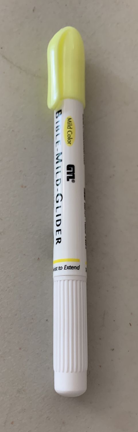 BIBLE MILD GLIDER- YELLOW- GEL HIGHLIGHTER