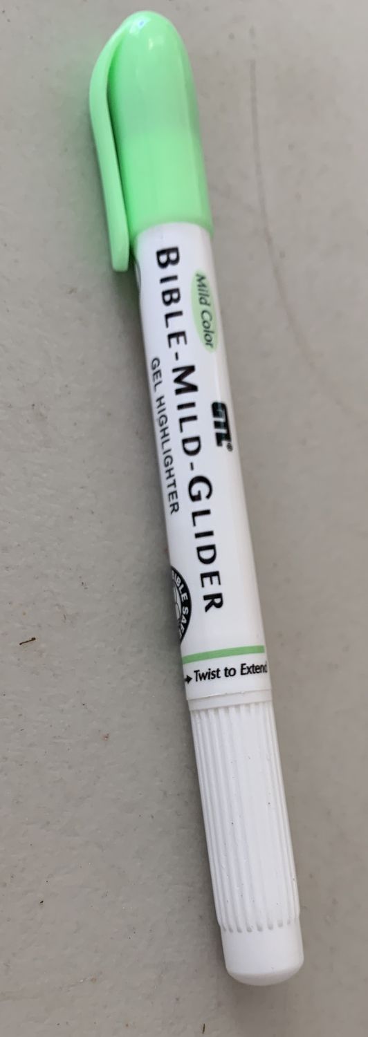 BIBLE MILD GLIDER- GREEN- GEL HIGHLIGHTER