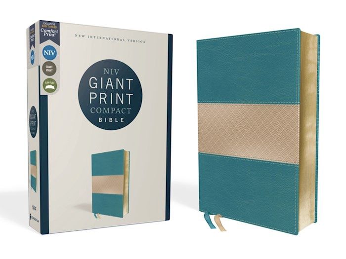 B-NIV- GIANT PRINT COMPACT BIBLE- TEAL
