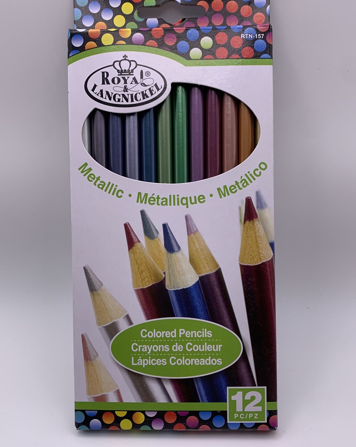 BJR- METALLIC COLOR PENCIL SET OF 12 COLORS