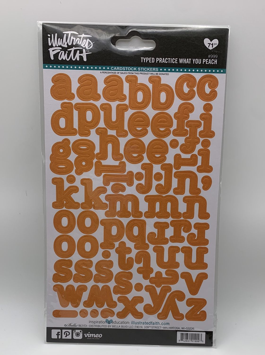 BJR- STICKERS- TYPED PRACTICE WHAT YOU PEACH