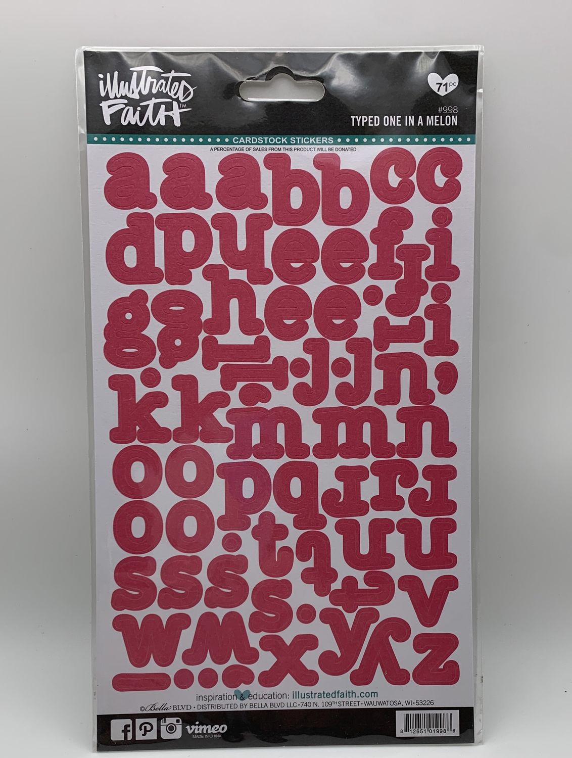 BJR- STICKERS- TYPED ONE IN A MELON