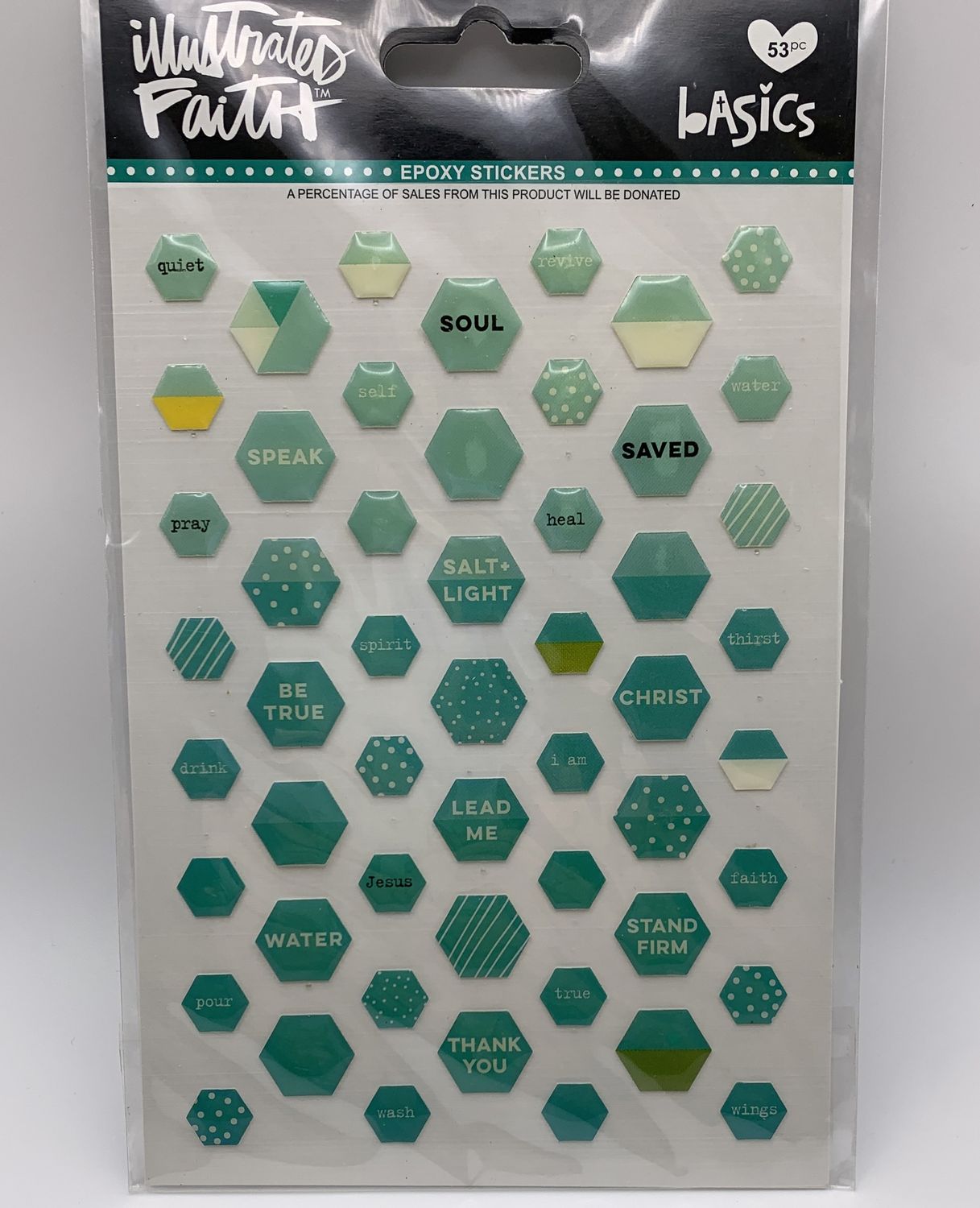 BJR- EPOXY MINI HEXIES- OH MY HEAVENS MIX