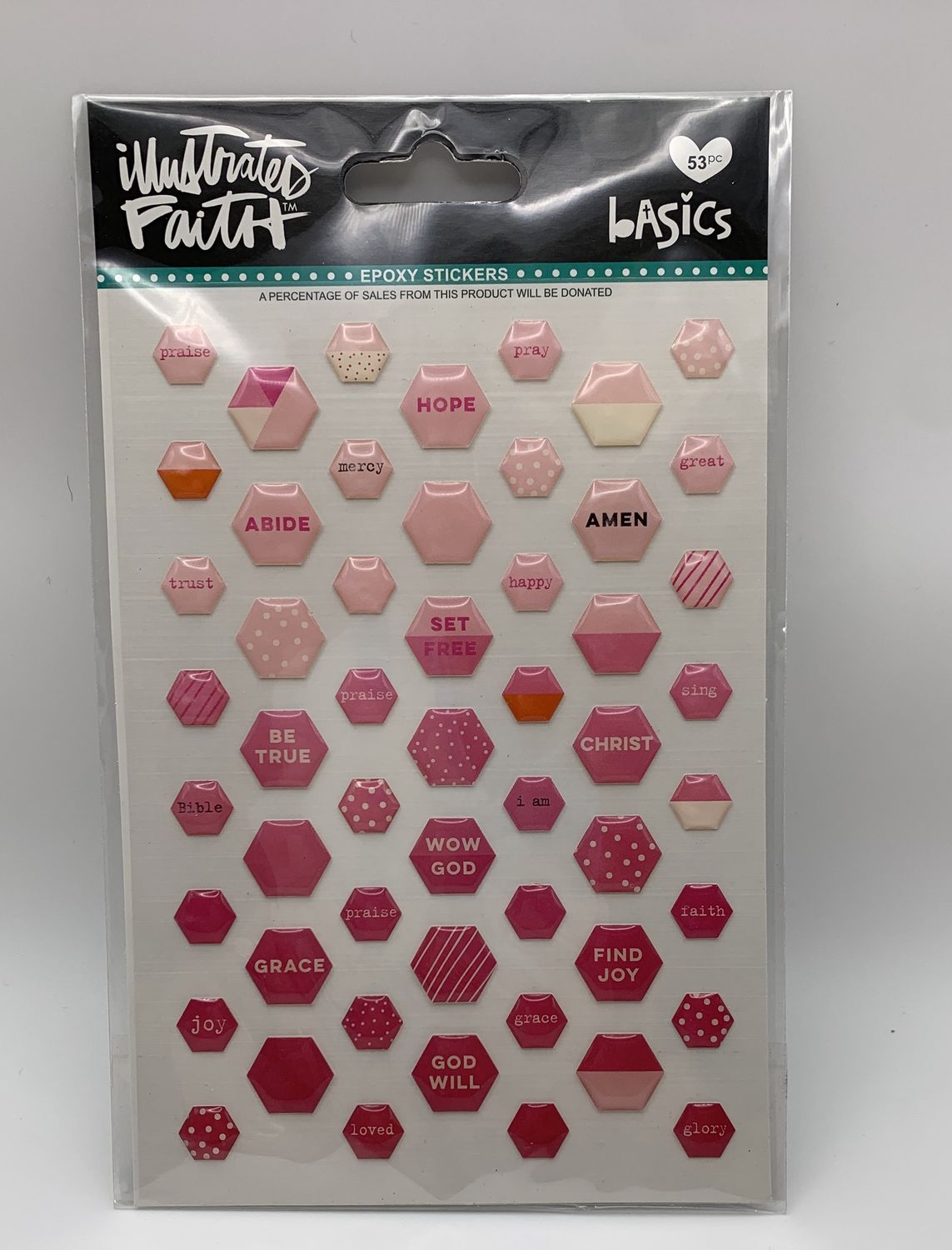 BJR- EPOXY MINI HEXIES- BLESS HER HEART MIX