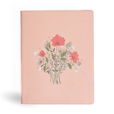 B-CSB- ILLUSTRATOR&#39;S NOTETAKING BIBLE- PEACH BOUQUET- SALE!