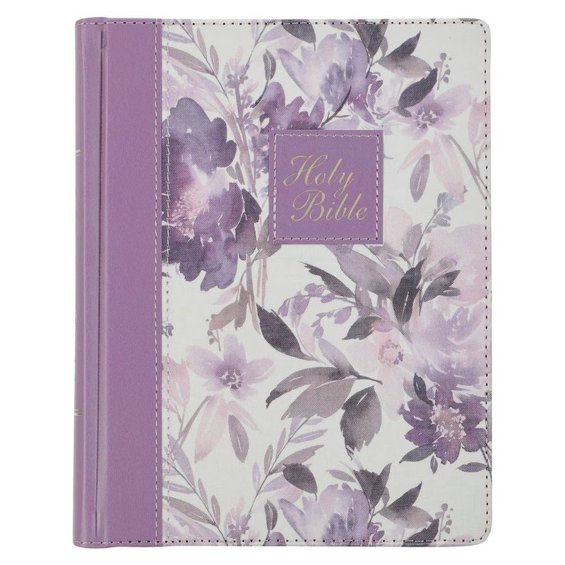 B-KJV- NOTETAKING BIBLE- PURPLE, FLORAL, HARDCOVER