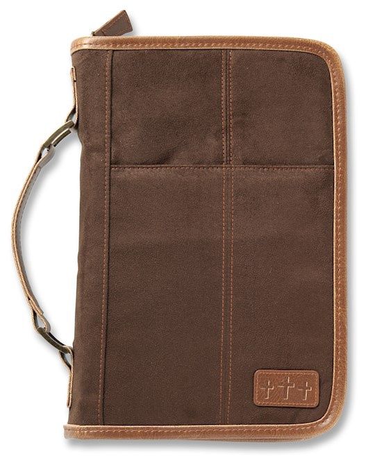 BIBLE COVER- XL- AVIATOR BROWN SUEDE
