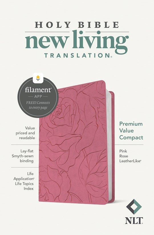 B-NLT- PREMIUM VALUE COMPACT BIBLE, FILAMENT, PINK