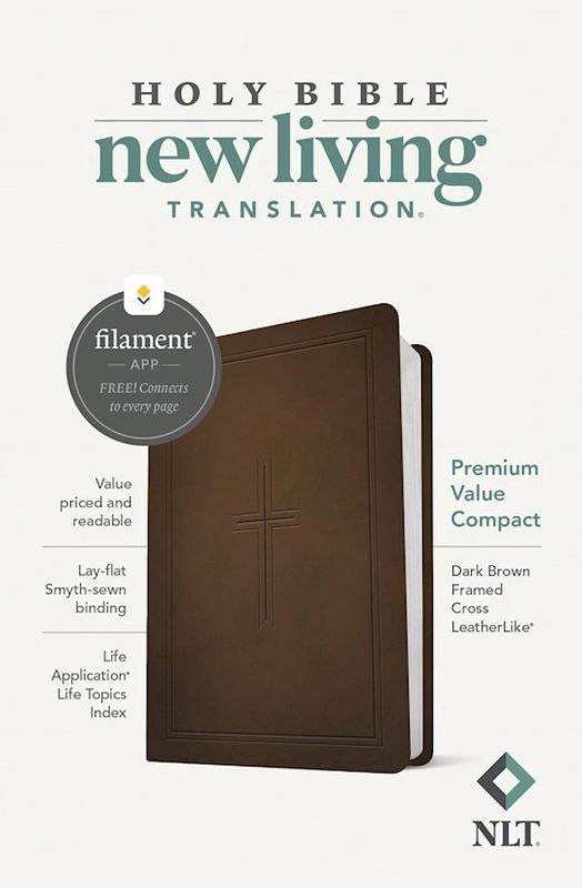 B-NLT- PREMIUM VALUE COMPACT BIBLE, FILAMENT, BROWN
