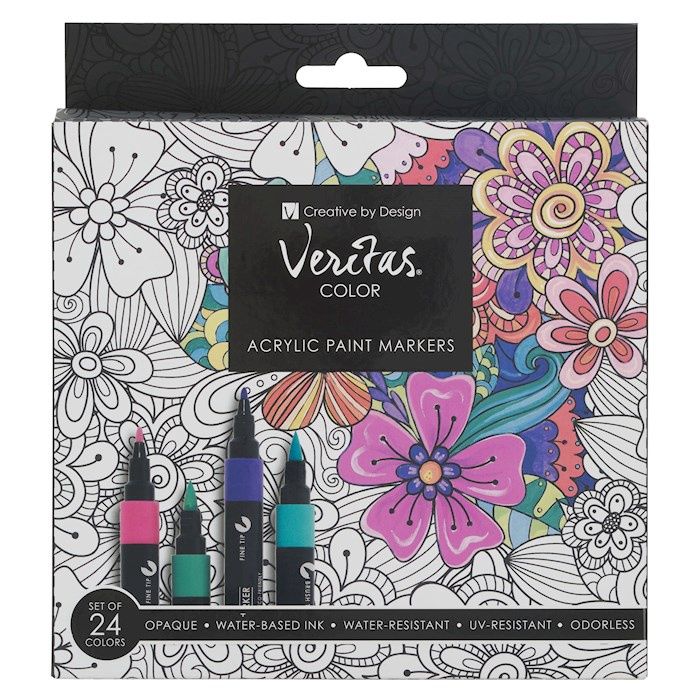 BJR- ACRYLIC PAINT MARKER PENS- SET OF 24