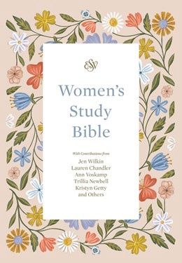 B-ESV- WOMEN'S STUDY BIBLE- HARDCOVER, BLUSH WILDFLOWER DESIGN