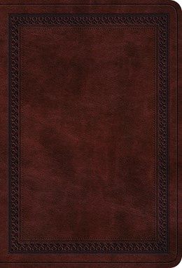 B-ESV- VALUE LARGE PRINT COMPACT BIBLE- MAHOGANY