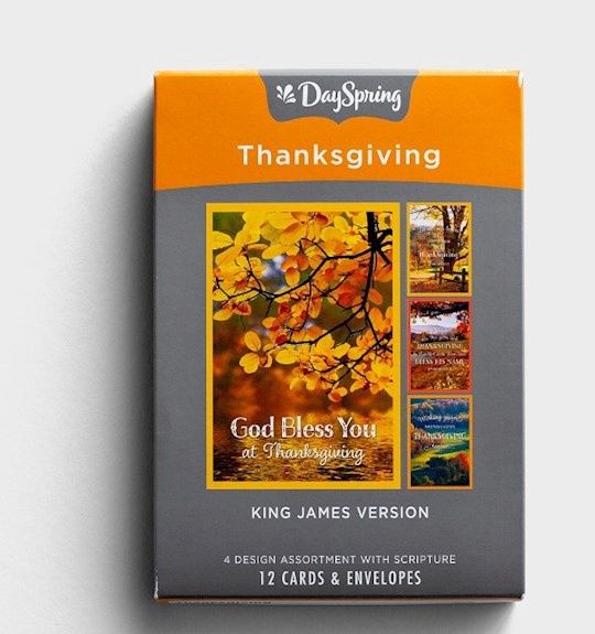 BOXED CARD- THANKSGIVING- GIVE THANKS- 12/BOX