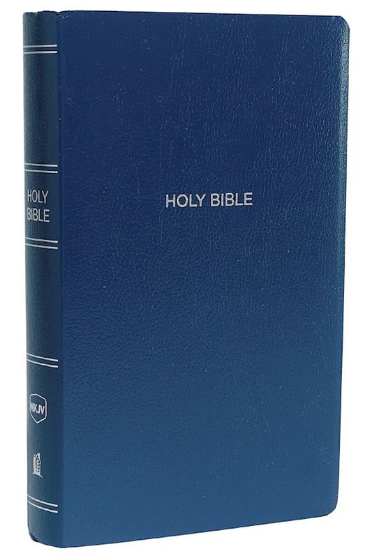B-NKJV- GIFT &amp; AWARD BIBLE- BLUE LEATHERFLEX