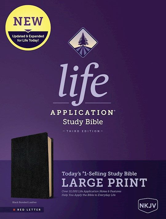 B-NKJV- LIFE APPLICATION STUDY BIBLE- THIRD EDITION- BLACK BONDED LEATHER