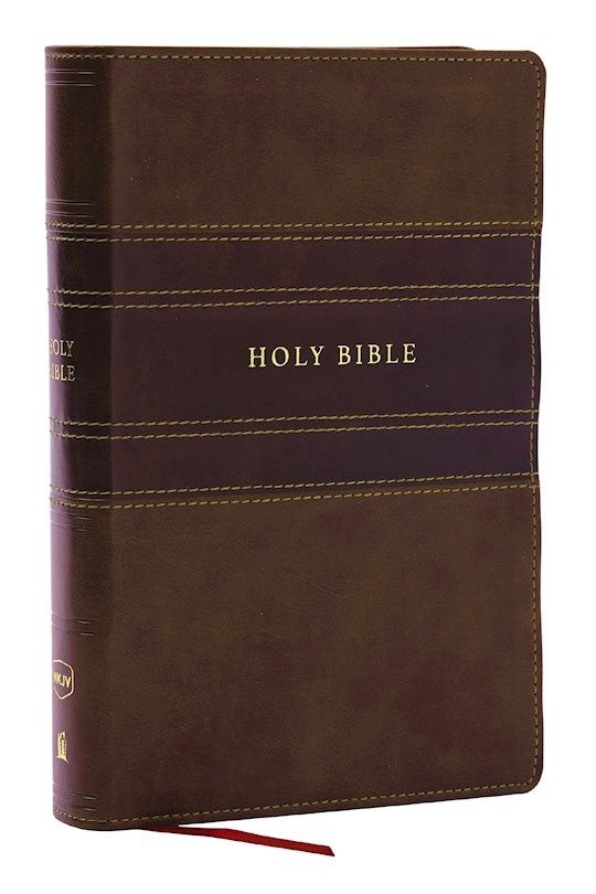 B-NKJV- PERSONAL SIZE LARGE PRINT BIBLE BROWN