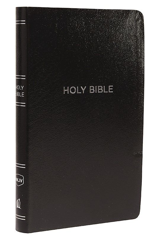 B-NKJV- THINLINE REFERENCE BIBLE- BLACK LEATHERSOFT