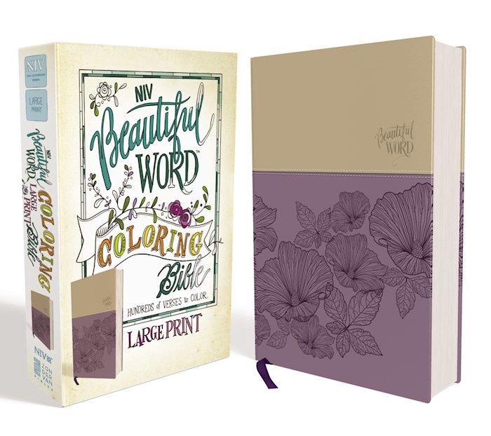 B-NIV- BEAUTIFUL WORD COLORING BIBLE, LARGE PRINT, PURPLE TAN