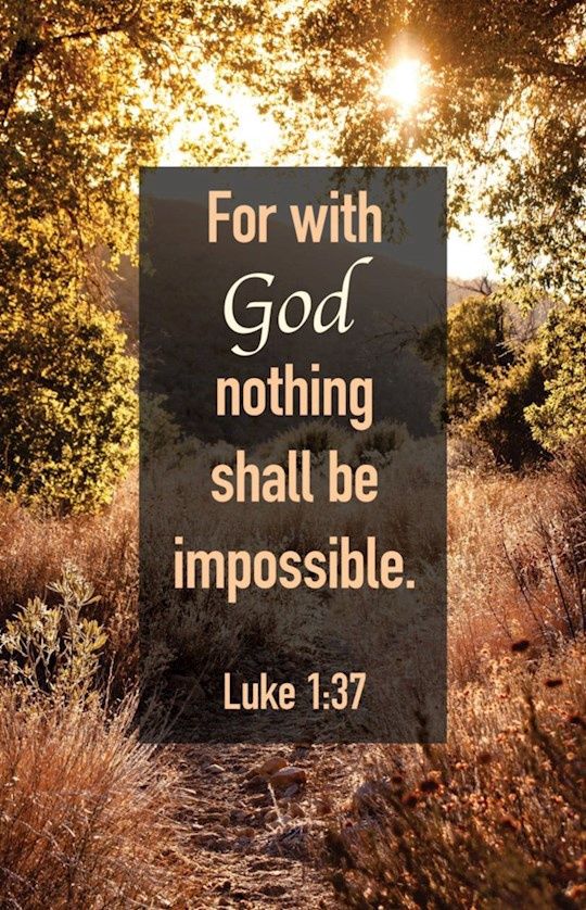BULLETIN- 100/PACK- FOR WITH GOD NOTHING SHALL BE IMPOSSIBLE
