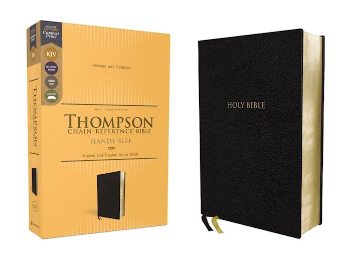 B-KJV- THOMPSON CHAIN REFERENCE BIBLE- BLACK, BONDED LEATHER, HANDY SIZE