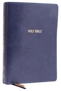 B-NKJV- FOUNDATION STUDY, LARGE PRINT, LEATHERSOFT, BLUE - INDEXED
