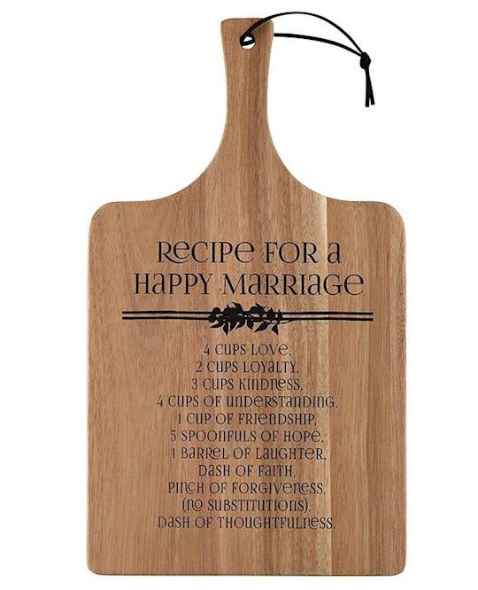 CUTTING BOARD- MARRIAGE RECIPE