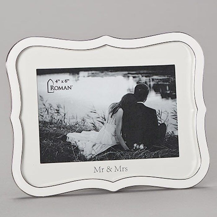 FRAME- WEDDING, WHITE- MR. &amp; MRS.