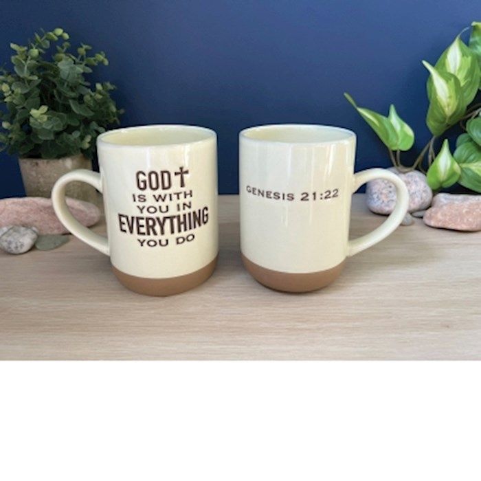 MUG- GOD IS WITH YOU, POTTERY