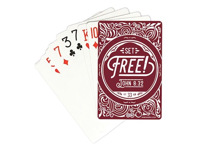 PLAYING CARDS- SET FREE, JOHN 8:32