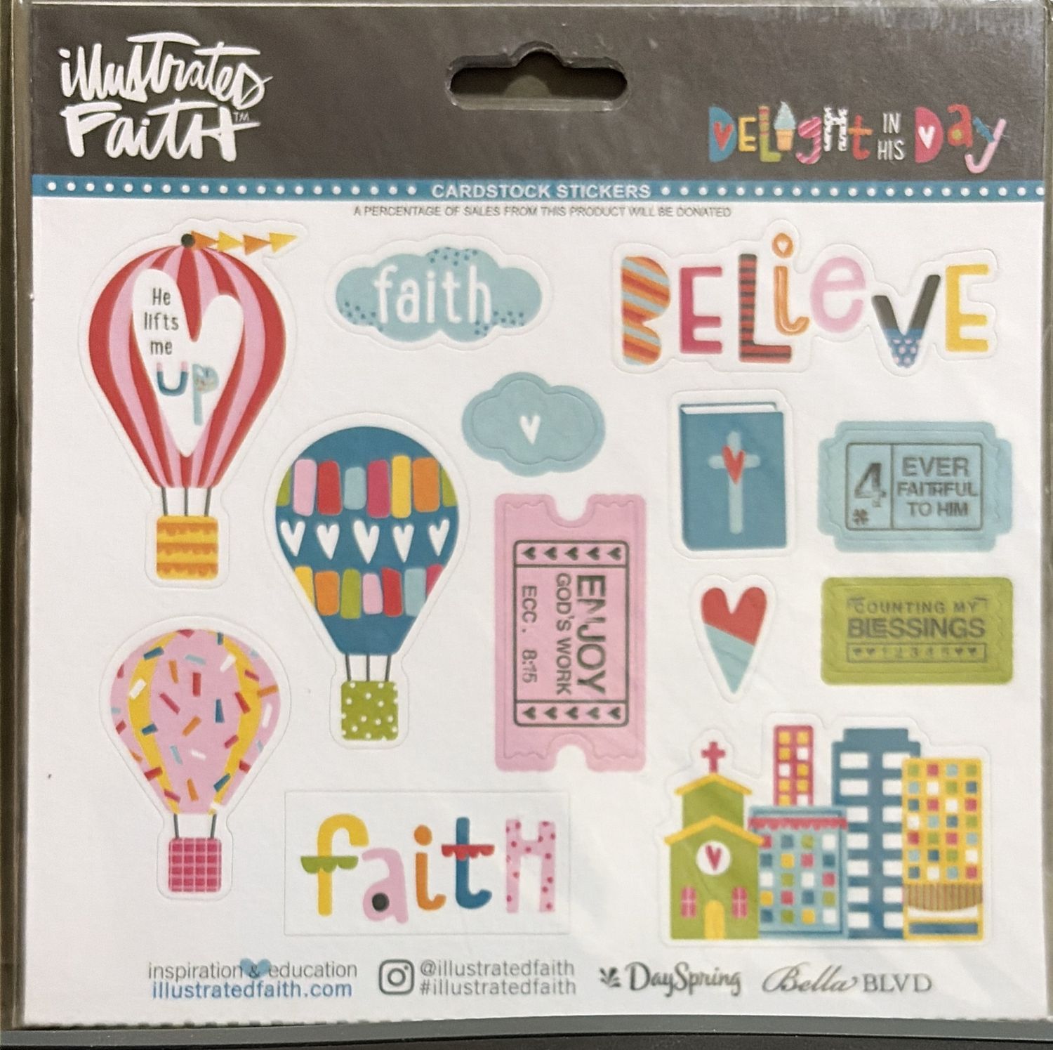 BJR- STICKERS- DELIGHT IN HIS DAY