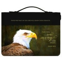 BIBLE COVER- XL- THEY WILL SOAR ON WINGS LIKE EAGLES