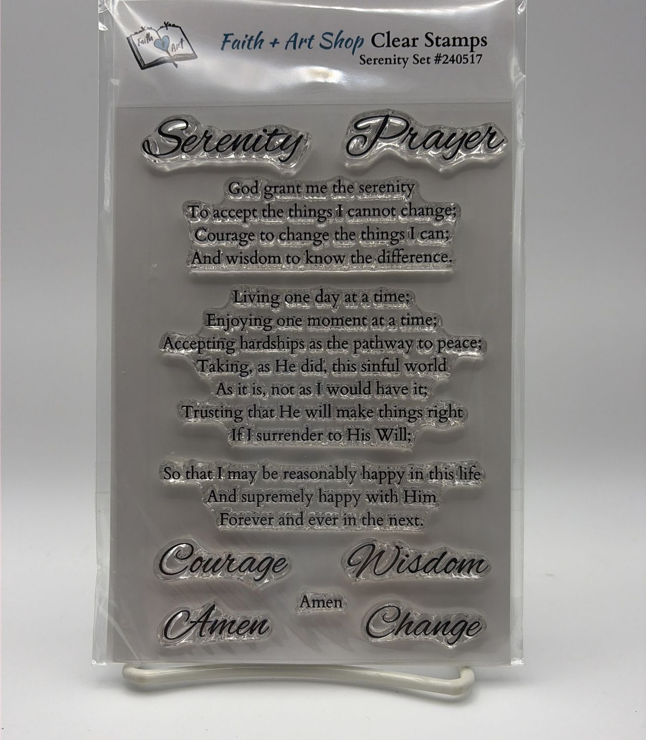 BJR- CLEAR STAMPS- SERENITY PRAYER
