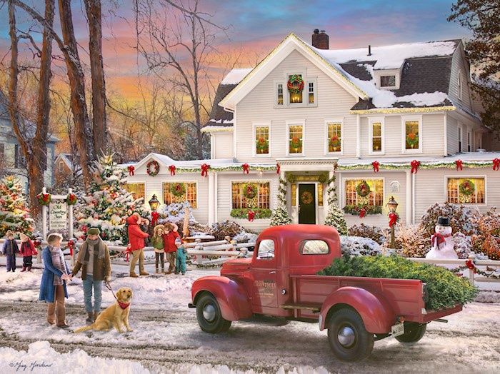 JIGSAW PUZZLE- THE INN AT CHRISTMAS- 550 PIECES
